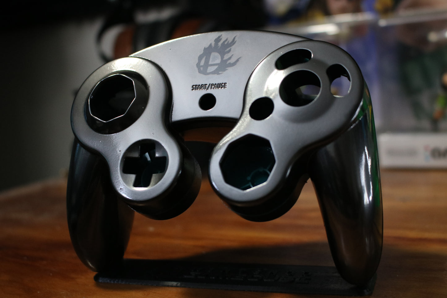 Custom Painted Official Nintendo GameCube Controller Shell (OEM) | Super Smash Bros. Melee & Ultimate | Chrome | Smash 4 |