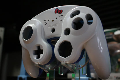 Custom Painted Official Nintendo GameCube Controller Shell (OEM) | Super Smash Bros. Melee & Ultimate | Hello Kitty |